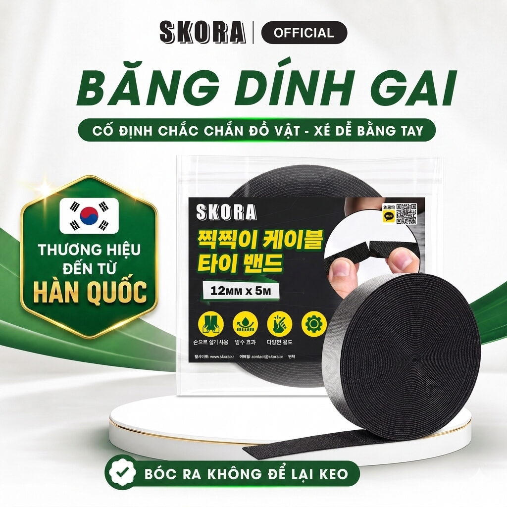Băng dính gai velcro SKORA