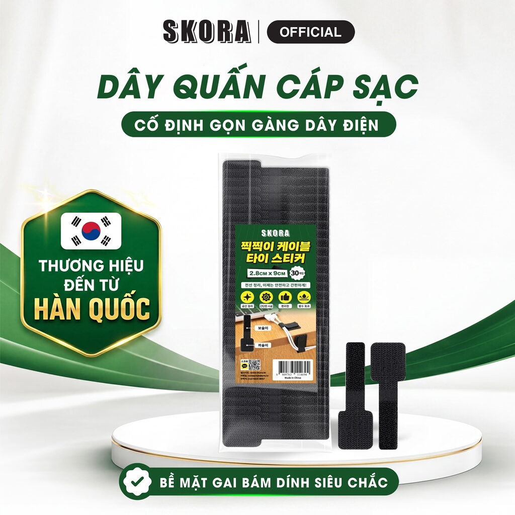 Băng keo quấn dây sạc điện thoại,máy tính SKORA