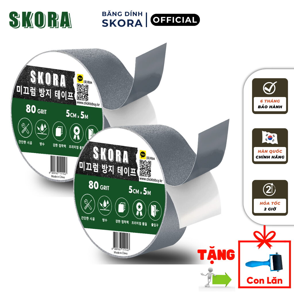 Combo 2 băng keo chống trượt SKORA 5cm x 5m