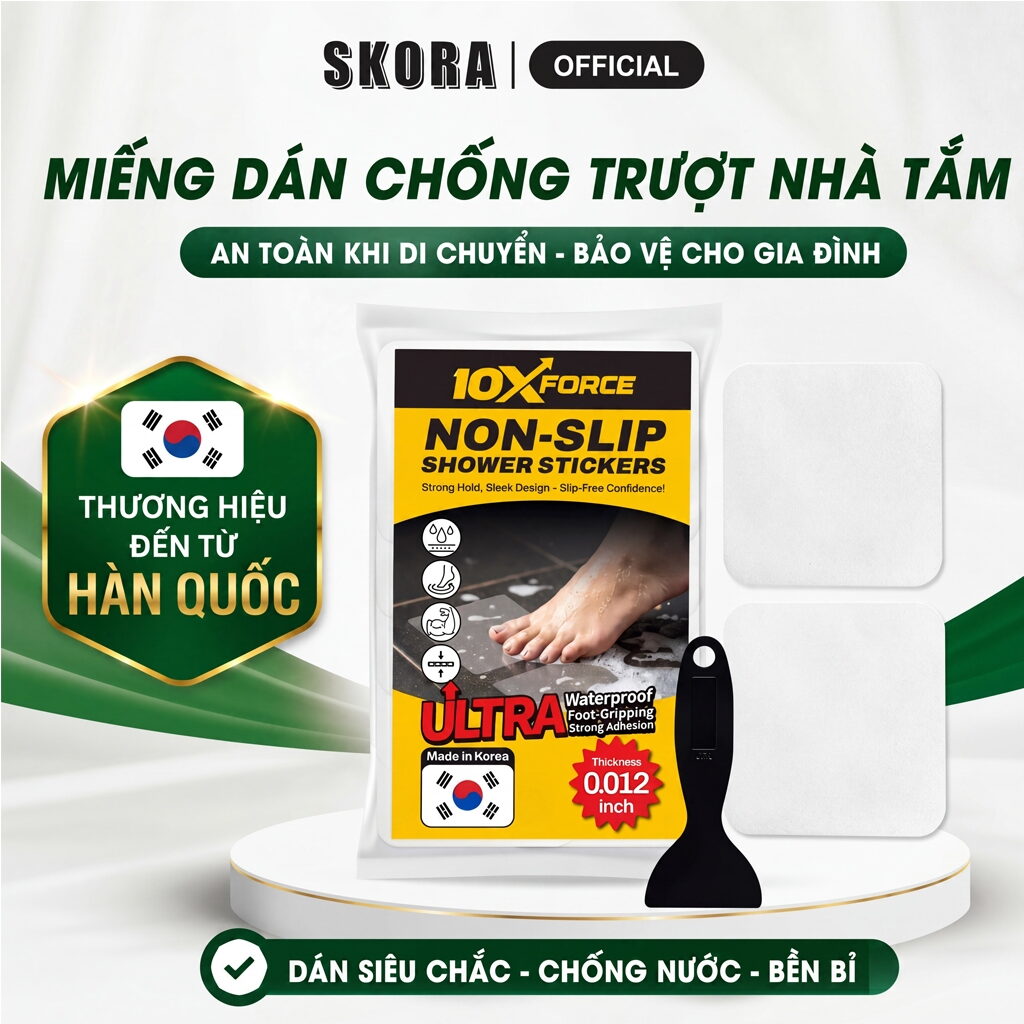 Miếng dán chống trượt sàn nhà tắm SKORA